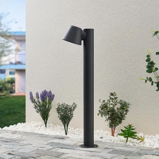 LINDBY Lindby Ileyna słupek oświetleniowy, czarny - Lampy ogrodowe - miniaturka - grafika 2