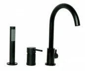 Baterie wannowe i prysznicowe - STELLMAN Bateria Wannowa 3 otworowa UNO czarna 9125-30cz - miniaturka - grafika 1