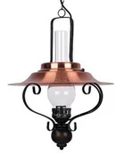 Lampy sufitowe - Rabalux Klasyczna Lampa naftowa OPRAWA wisząca ENNA 7870 IP20 drewno-miedź Czarny przezroczysty - miniaturka - grafika 1