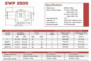 Vidaxl Runva Wyciągarka elektryczna Runva EWP2500 (EWP 2.5P) EWP2500A 12V - Wciągarki - miniaturka - grafika 3