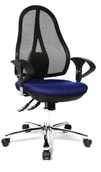 Fotele i krzesła biurowe - TOPSTAR Open Point SY Deluxe, ergonomiczne krzesło obrotowe Syncro, krzesło biurowe, z podłokietnikami (z regulacją wysokości), tkanina, niebieski - miniaturka - grafika 1