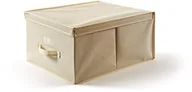 Pudła i pojemniki do przechowywania - Perfetto Pi Idealnie więcej Easy Box pudełko do przechowywania z tworzywa sztucznego, materiału, ecru, 40 x 50 x 25 cm - miniaturka - grafika 1