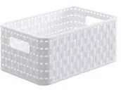 Pojemniki biurowe - Rotho Koszyk do przechowywania 6 L COUNTRY A5 biały 1115201100 - miniaturka - grafika 1