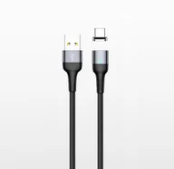 Kable USB - USAMS Kabel magnetyczny U28 USB-C 2A/3A Fast Charge 1m pleciony stalowy/tarnish SJ327USB01 (US-SJ327) - miniaturka - grafika 1