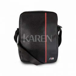 BMW bmtb10caprbk Travel Bag 9 10 cali Carbon Inspiration, M Collection, uniwersalny Czarny/czerwony BMTB10CAPRBK - Etui i futerały do telefonów - miniaturka - grafika 2