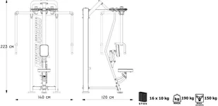 Marbo Sport Maszyna 2-w-1 na klatkę i plecy MP-U224 - Atlasy do ćwiczeń - miniaturka - grafika 16