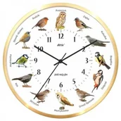 Zegary - Atrix Zegar aluminiowy złoty z głosami ptaków #2 - miniaturka - grafika 1