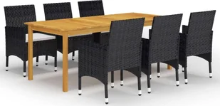 vidaXL 7-częściowy zestaw mebli ogrodowych, czarny 3067855 - Meble ogrodowe - miniaturka - grafika 13
