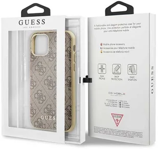 Guess 4G Charms Collection etui do iPhone 11 brązowy GUHCN61G4GB - Etui i futerały do telefonów - miniaturka - grafika 7
