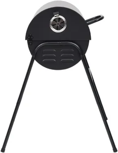 vidaXL Lumarko Grill beczkowy z 2 rusztowaniami, czarny, 80x95x90 cm, stal 313635 - Grille - miniaturka - grafika 5