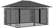 Altany ogrodowe - vidaXL Altana ogrodowa z moskitierą, 4x3x2,73 m, kremowa, 180 g/m - miniaturka - grafika 1