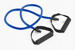 Guma Fitness Z Uchwytami Niebieska 120x13x0,9cm - Gumy, taśmy, ekspandery - miniaturka - grafika 2