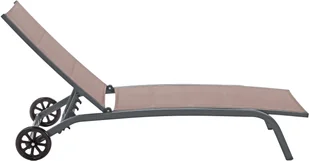 Home&Garden Leżak ogrodowy aluminiowy Ibiza Grey / Taupe 850579 - Leżaki ogrodowe - miniaturka - grafika 2
