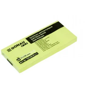 Donau ECO Bloczek samoprzylepny Eco 38x51 mm 1x100 kart jasnożółty - Etykiety samoprzylepne i bloki etykiet - miniaturka - grafika 2