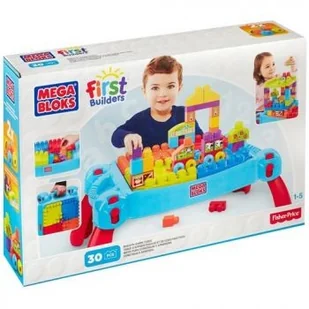 Mega Bloks Stolik z klockami First Builders, niebieski, CNM42 B - Klocki - miniaturka - grafika 5