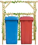 Kratki i pergole - vidaXL Lumarko Pergola na dwa kosze na śmieci, impregnowane drewno sosnowe! 316063 - miniaturka - grafika 1