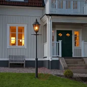 Lampy ogrodowe - Konstsmide Lampa na maszt Pallas, czarna - miniaturka - grafika 1