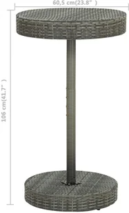 vidaXL 3-cz. zestaw mebli barowych z poduszkami, rattan PE, szary 3064760 - Meble ogrodowe - miniaturka - grafika 13