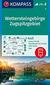 Pozostałe książki - KOMPASS-Karten KOMPASS Wanderkarte Wettersteingebirge, Zugspitzgebiet: 4in1 Wanderkarte 1:50000 mit Aktiv Guide und Detailkarten inklusive Karte zur offline Verwendung in der KOMPASS-App. Fahrradfahren. Skitouren. - miniaturka - grafika 1