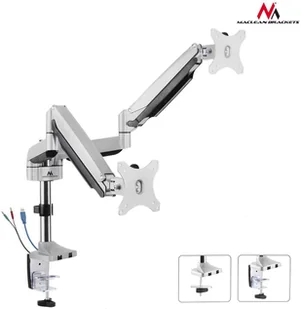 Maclean MC-766 Uchwyt biurkowy na dwa monitory ze sprężyną USB 3.0 13''-32'' 9kg MC-766 - Inne akcesoria audio-wideo - miniaturka - grafika 3