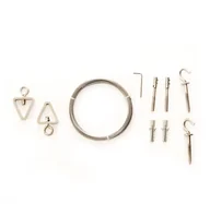 Akcesoria do wystroju okien - Gardinia Zestaw z mocowaniami i linką Sydney chrom, 5 m, - miniaturka - grafika 1