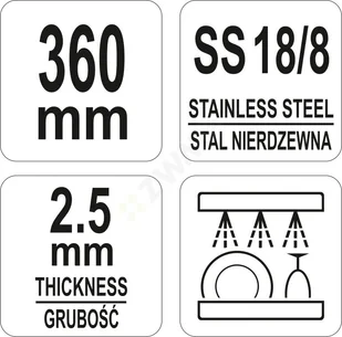 Yato ŁYŻKA CEDZAKOWA 365MM YG-02773 - Wózki na żywność - miniaturka - grafika 3