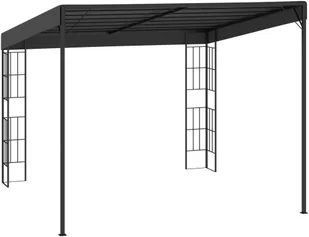 vidaXL Altana przyścienna, 3x3 m, antracytowa, tkanina 47990 - Altany ogrodowe - miniaturka - grafika 4