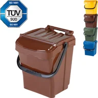 Kosze na śmieci - FENIKS Sartori Kosz pojemnik do segregacji sortowania śmieci na BIO odpady URBA PLUS 40L brązowy 7203-5 - miniaturka - grafika 1