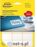 Etykiety samoprzylepne i bloki etykiet - Avery Zweckform zweckform Mini etykiety w arkuszach do opisywania ręcznego 38 x 24mm białe 522 sztuki - miniaturka - grafika 1