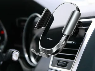Baseus Smart uchwyt grawitacyjny samochodowy do kratki Silver SUGENT-ZN0S - Uchwyty samochodowe do telefonów - miniaturka - grafika 8