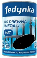 Farby do metalu - Jedynka DO DREWNA I METALU, mat, czarna, 5 l. - miniaturka - grafika 1