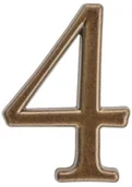 Numery na dom - Cyfra /4/ 5CM BRĄZ TRANSPARENT - miniaturka - grafika 1