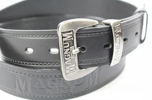 Complex Pasek Skórzany (PL) Tłoczony Napis "MAGNUM" Skóra Licowa EXTRA 40 mm CZARNY - Paski Complex Pasek Skórzany (PL) Tłoczony Napis "MAGNUM" Skóra Licowa EXTRA 40 mm CZARNY - Paski - miniaturka - grafika 3