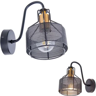 Nave Kinkiet Foro 1-punktowy, czarny/złoty - Lampy ścienne - miniaturka - grafika 2