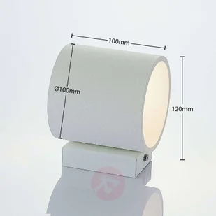 LINDBY Lindby Mirza lampa ścienna, okrągła, biała - Lampy ścienne - miniaturka - grafika 4