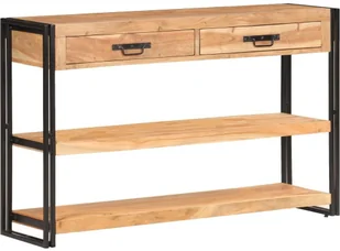 vidaXL Szafka, 120x30x75 cm, lite drewno akacjowe 321803 - Szafki do salonu - miniaturka - grafika 17