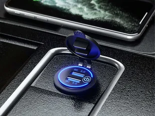 Alogy Ładowarka samochodowa zasilacz konektory Alogy 2x USB QC 3.0 LED 8857X5 - Ładowarki samochodowe - miniaturka - grafika 3