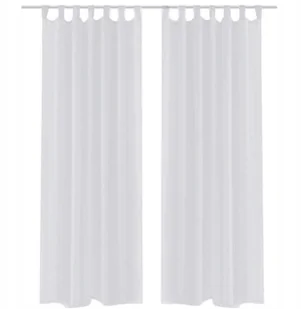 Zasłona na szelkach, biała, 140 x 245 cm, 2 sztuki - Firany i zasłony dla dzieci - miniaturka - grafika 2