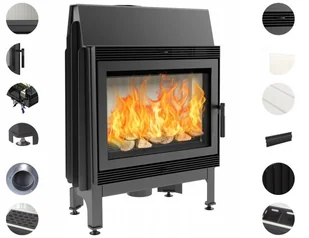 Kratki.pl Marek Bal Kominek powietrzny stalowy BLANKA 11 kW  180 BLANKA/670/570 - Kominki wolnostojące - miniaturka - grafika 4