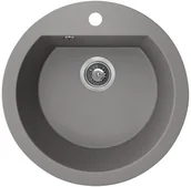 Zlewozmywaki - Laveo Zlewozmywak granitowy szary 1-komorowy DAFNE śr.510mm SBD_580T - - miniaturka - grafika 1