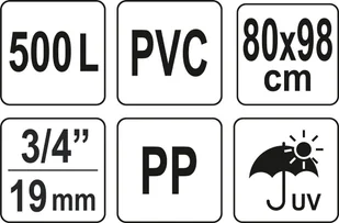 FLO ZBIORNIK NA WODĘ DESZCZOWĄ 500L PVC - Inne akcesoria do nawadniania - miniaturka - grafika 7