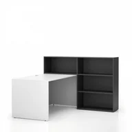 Zestawy mebli biurowych - B2B Partner Zestaw mebli biurowych single SEGMENT, 3 półki, prawy, biały / grafit 611692 - miniaturka - grafika 1