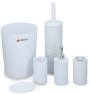Alpina zestaw łazienkowy 6 elementów biały) - Akcesoria łazienkowe - miniaturka - grafika 2