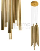 Lampy sufitowe - Maxlight LAMPA wisząca ORGANIC P0265D metalowa OPRAWA tuby LED 10W 3000K zwis sople złote P0265D - miniaturka - grafika 1