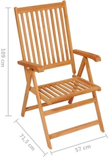 vidaXL Rozkładane krzesła ogrodowe z poduszkami, 8 szt., drewno tekowe! 3072552 - Fotele i krzesła ogrodowe vidaXL Rozkładane krzesła ogrodowe z poduszkami, 8 szt., drewno tekowe! 3072552 - Fotele i krzesła ogrodowe - miniaturka - grafika 9