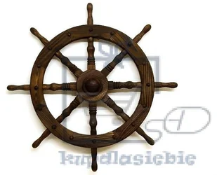 Garthen Koło sterowe drewniane Garth - stylowa rustykalna dekoracja 80 cm - Pozostałe ozdoby ogrodowe - miniaturka - grafika 4