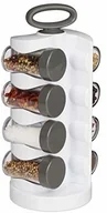Pojemniki na przyprawy - Relaxdays stylowy stojak na przyprawy, obrotowy, 8 puszek na przyprawy, do przechowywania przypraw, z tworzywa sztucznego, biały (10024699) - miniaturka - grafika 1