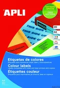 Etykiety samoprzylepne i bloki etykiet - Apli Etykiety 02873 64*33.9 zielon fluo zaokrąglone 20ar - miniaturka - grafika 1