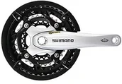 Łańcuchy rowerowe - Shimano komplet kół łańcuchowych "Deore" FC-t521 Mod. 14 24/32/44 z., 175 MM długości korby, srebrny EFCT521E424CS - miniaturka - grafika 1