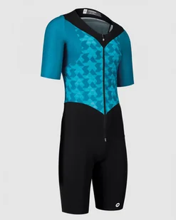 ASSOS ASSOS Strój triathlonowy męski TRIATOR SS SPEEDSUIT Adamant Blue - Bielizna sportowa męska - miniaturka - grafika 3